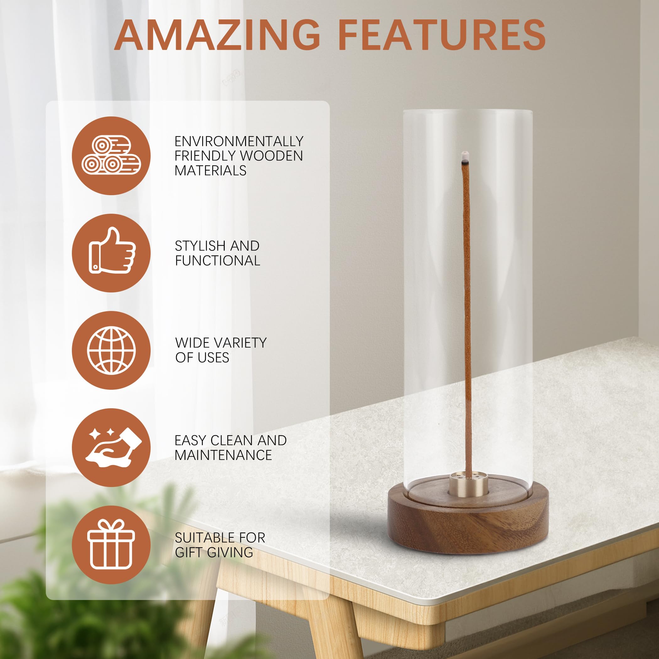 CODINOO Incense Holder for Sticks,Modern Incense Stick Holder with