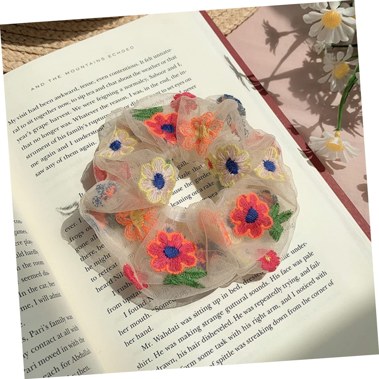 Housoutil 30piezas Coleteros De Flores Bordadas Para Peinados Accesorios De Cabello Para Mujer y Para Coletas y Peinados