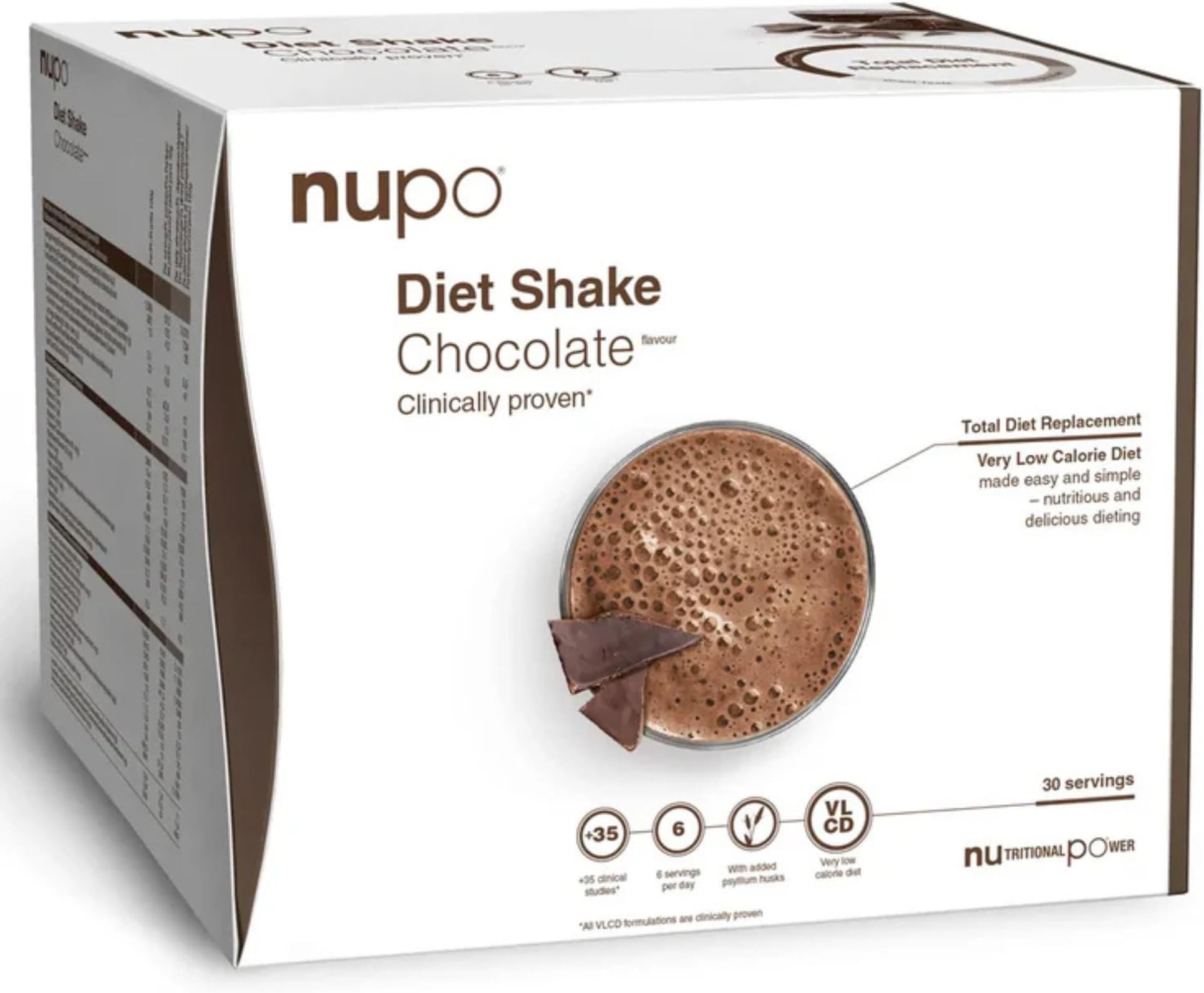 Diet Shake Chocolate 30 Servings, Brown