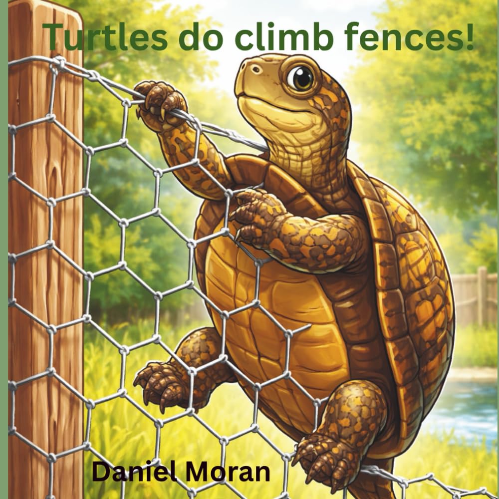Turtles do climb fences!