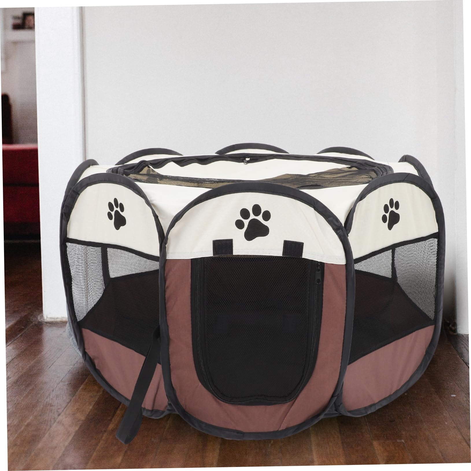 COLLBATH Recinto Per Animali Domestici Pieghevole Ottagonale in Tessuto Oxford Per Gatti Design Sicuro