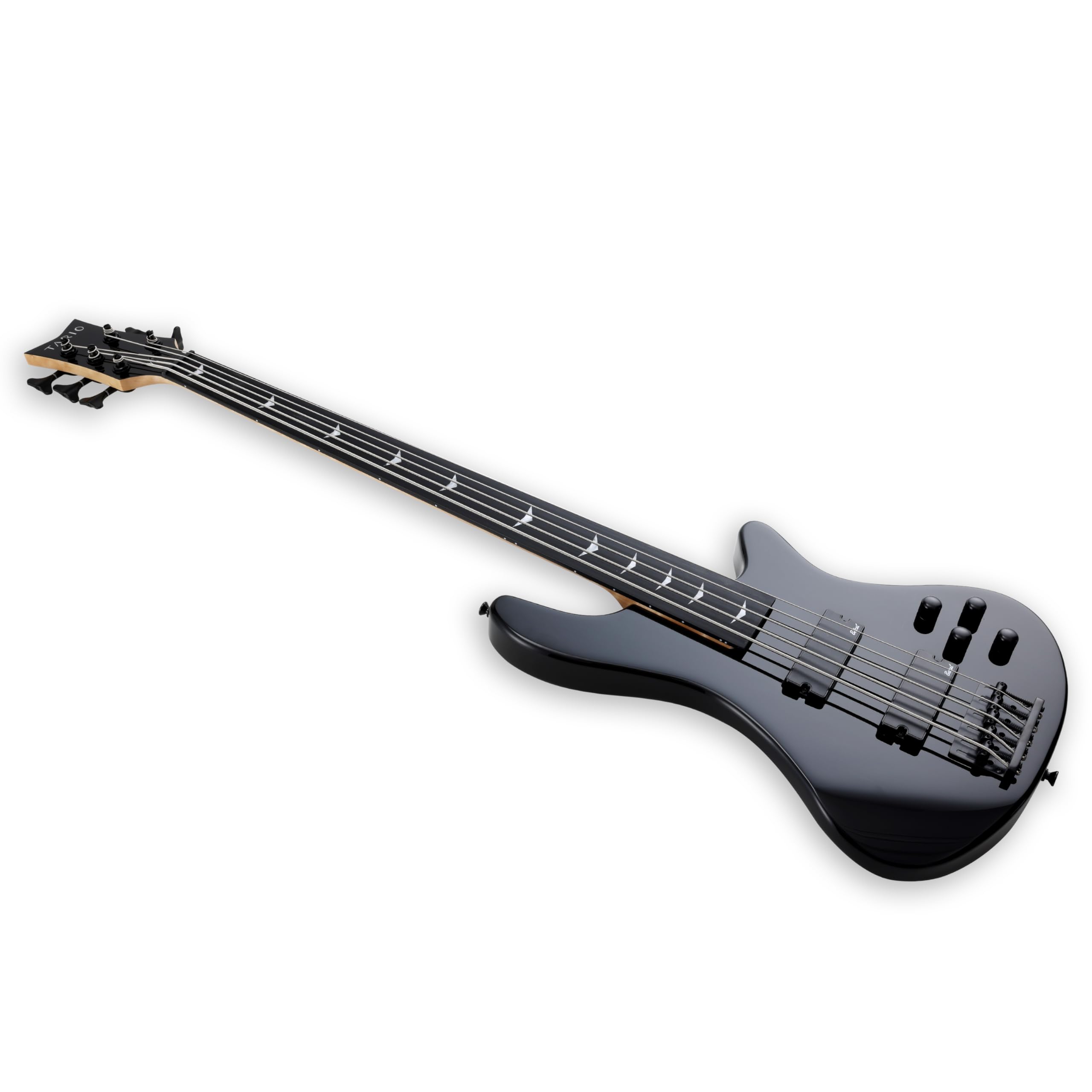 TARIO 4 String Black Fretless Electric Bass, Bolt-on Maple Neck, Poplar Body - Image 4