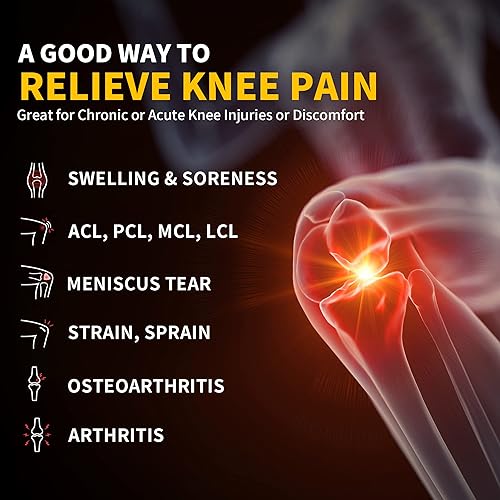 Vista 55 de CAMBIVO - 2 rodilleras de compresión y soporte unisex para dolor de rodillas, rotura de meniscos o lesión de LCA, artritis, alivio del dolor Negro