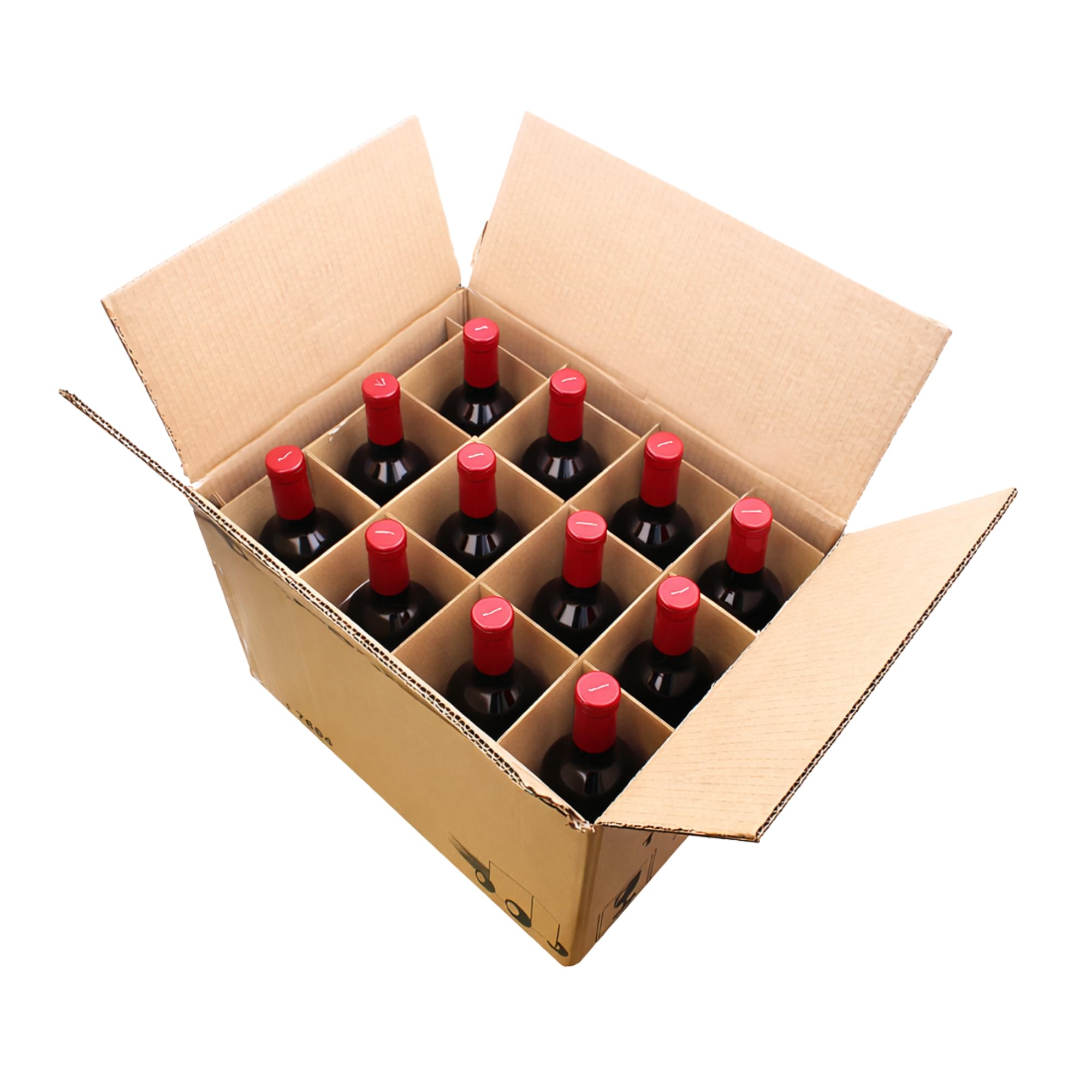 SelfHold Double Wall 12 Bottle Wine Shipping Box with HandHoles and Dividers (450 x 350 x 310mm) - Strong Cardboard Shipping Box | Wine Storage Box (20)