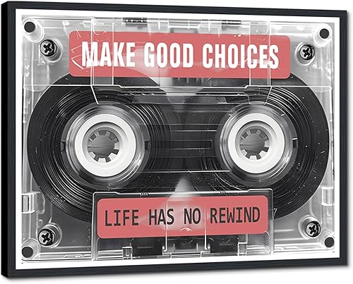 Miniatura 100 de Novatique Arte de pared inspirador retro, cinta de cassette, arte de pared, citas inspiradoras, ilustraciones para adolescentes, citas positivas,