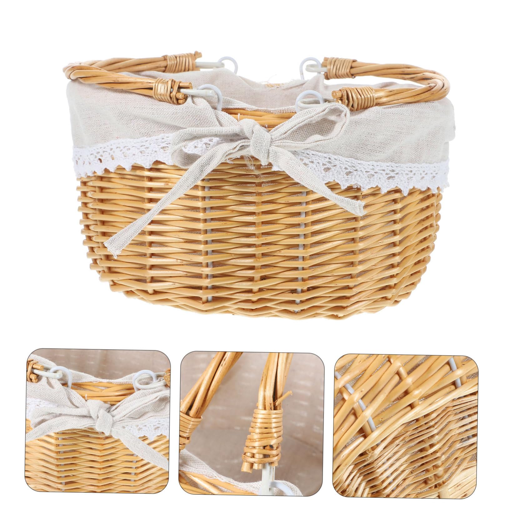 Panier Tressé En PP - Idéal Pique-nique, Rangement Fruits Ou Organisation Maison