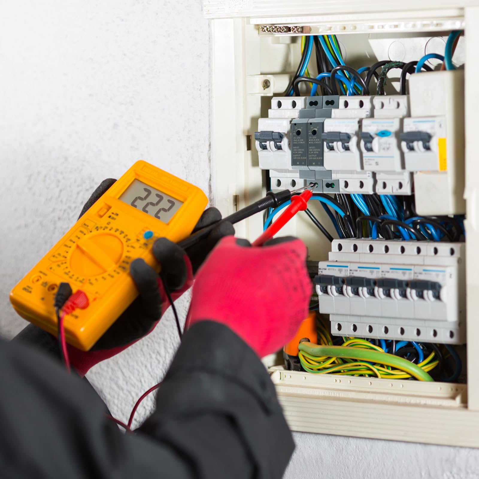 AGOTD Zasilacz sieciowy 15 W, 24 V, 0,63 A (wejście 200-240 V AC 50/60 Hz), zasilacz DIN Rail, transformator szynowy