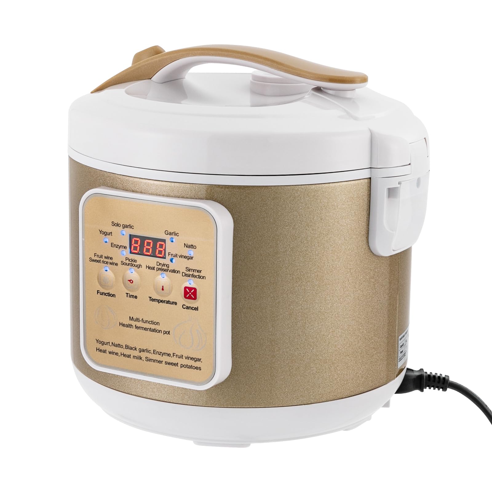 Fermentationsmaschine Knoblauch Fermenter 6L Automatische Intelligente Fermentationsbox Joghurtmaschine Gurkenmaschine Schwarze-Knoblauch Maker DIY Küchenfermentationsmaschine Knoblauchkocher