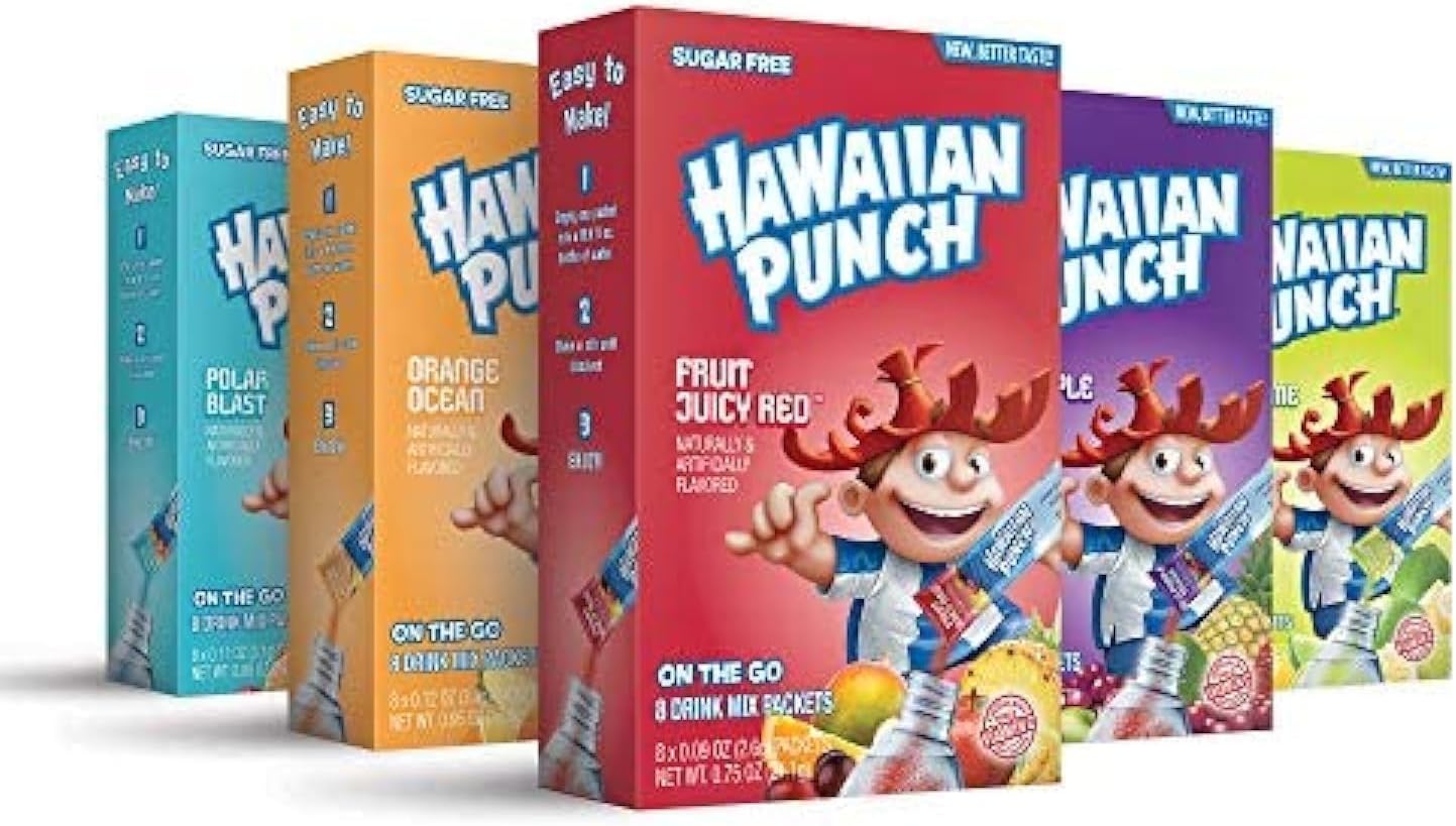 Kid's Choice Variety Pack– Powder Drink Mix - (5 boxes, 40 sticks) – Sugar Free & Delicious, Excellent source of Vitamin C