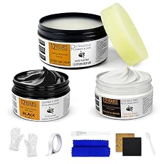 12H Quick-Dry Leather Repair Kit with 3 53Oz Black Leather Recoloring Balm Filler 4 23Oz Conditioner and Cleaner