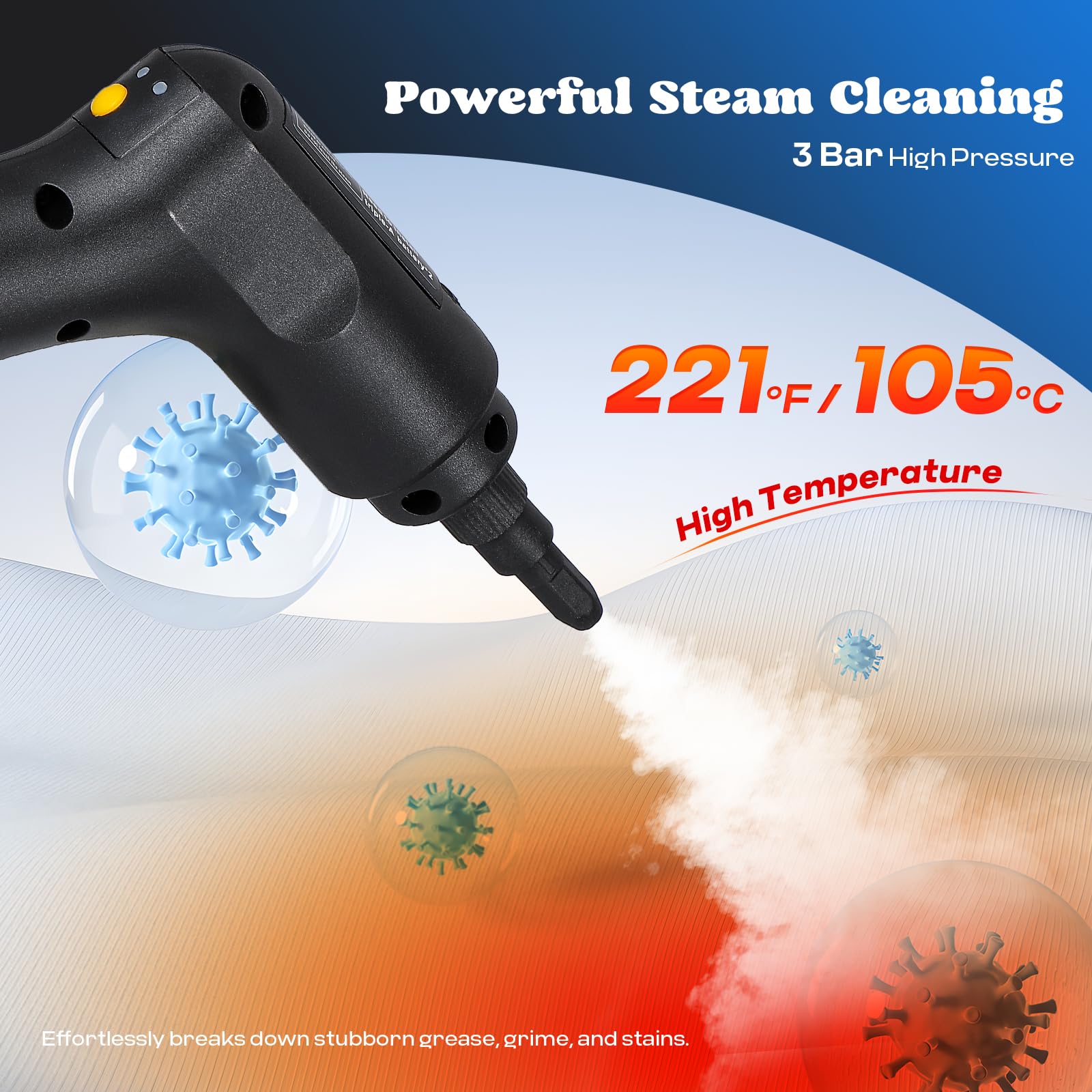 Moongiantgo Limpiador a Vapor Portátil a Alta Temperatura&Presión 1500W