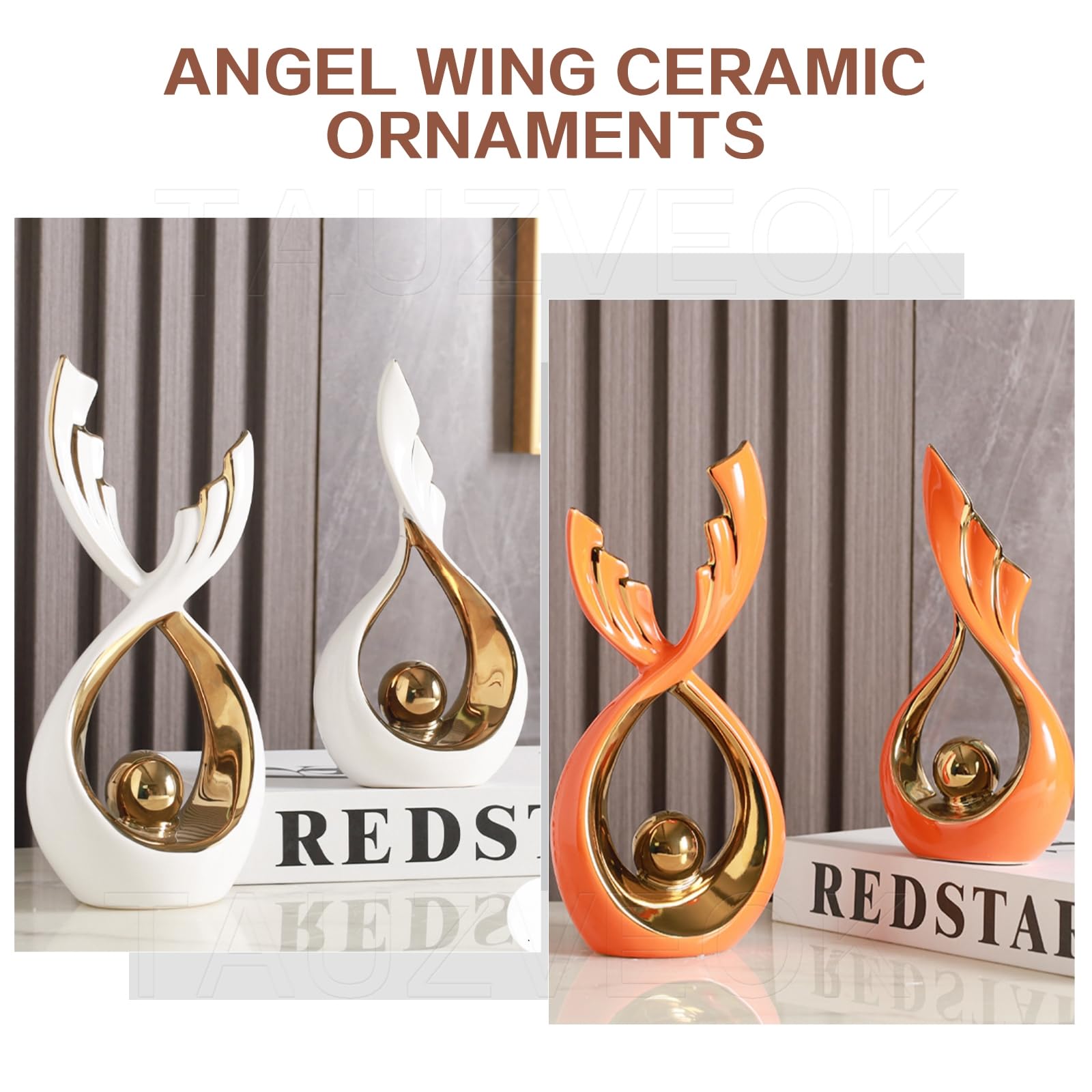 Escultura Decorativa Abstracta Moderna, cerámica Decorativa para Sala de Estar, para Oficina, Mesa, apartamento, Dormitorio, estatuas, Blanco, Grande