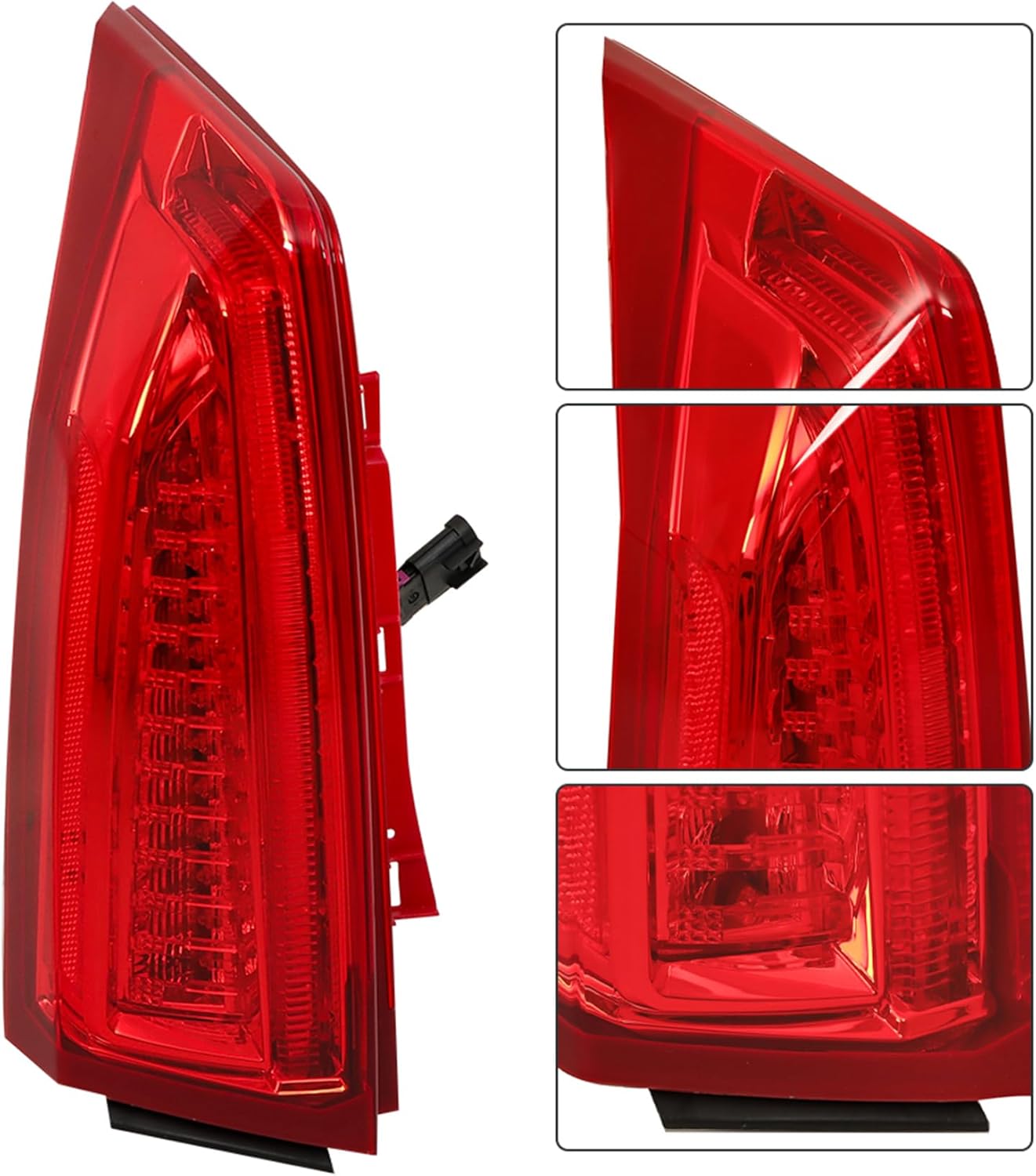 Silscvtt Left Tail Light Replacement for ATS Sedan 2013-2017 Brake Chrome Red Lens Lamp Assembly Driver Side 84081571 GM2800260