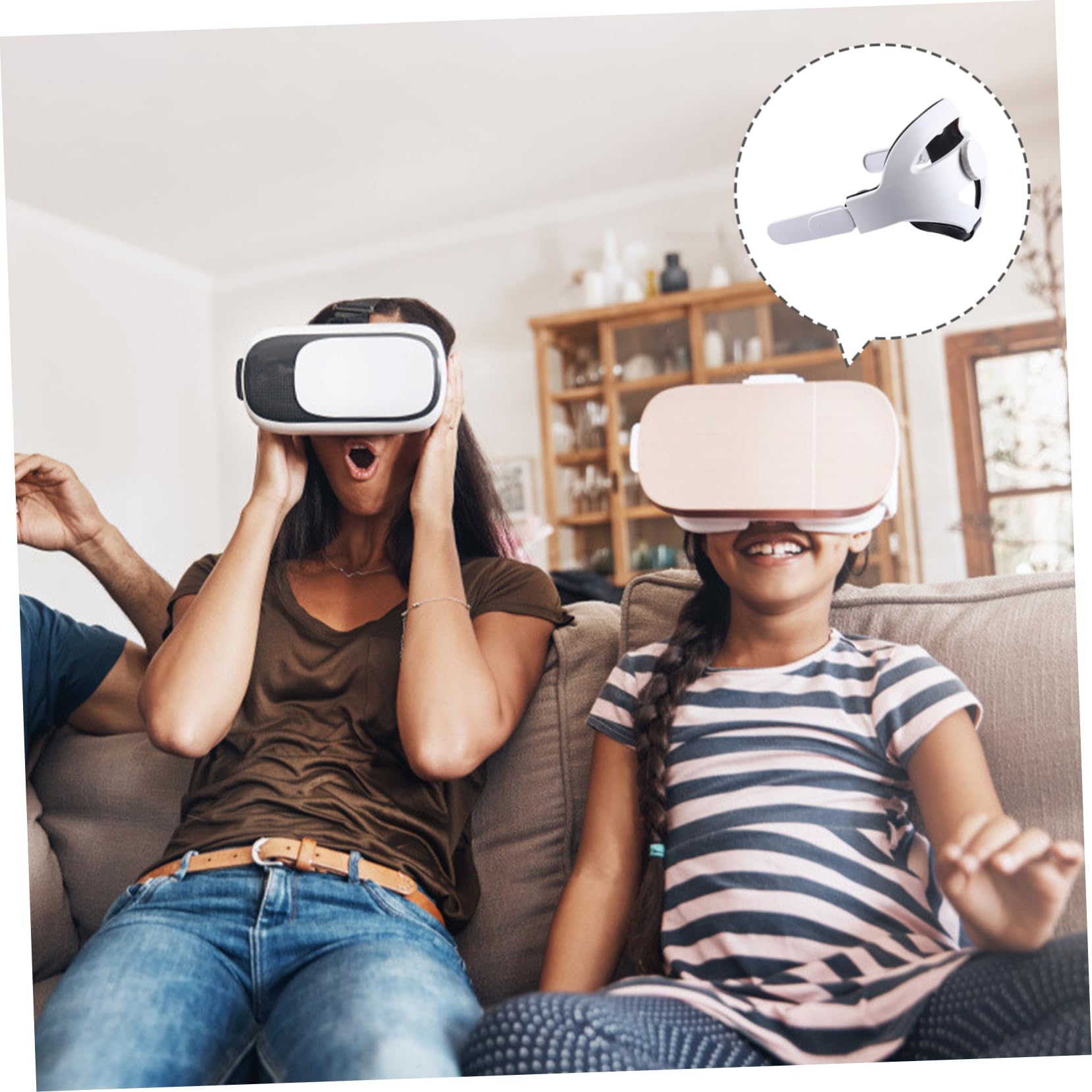 SHINEOFI Cinturino per Testa per Visore Vr Cuscinetto per Testa Fascia Protettiva Antiscivolo Supporto e Stabilità Migliorati