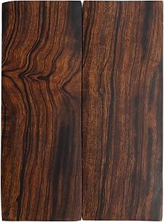 IECAP LLC 1 Pair Desert Ironwood Knife Scales – Exotic Wood Knife Handle Material for Knife Making – Natural Hardwood Wood Scales for Knives, DIY Crafts, Carving & Custom Handles (5 x 1 x 0.5 Inches)