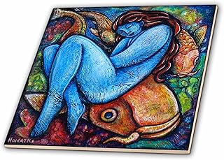 3dRose ct_21202_4 Koi Women Woman Fish Sensual Water Spiritual Colorful ...