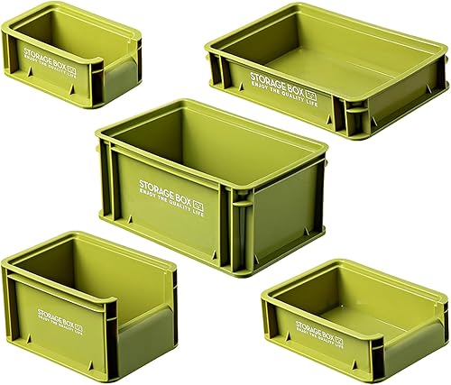 Juego de organizadores de escritorio de plástico, organizadores y accesorios de escritorio verdes de varios tamaños, organizador de cajones