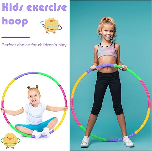 Miniatura 4 de Aro de juguete desmontable de plástico, anillos ajustables, equipo de ejercicio, juguete para niños, juego de baile, deportes, fiesta, entrenamiento
