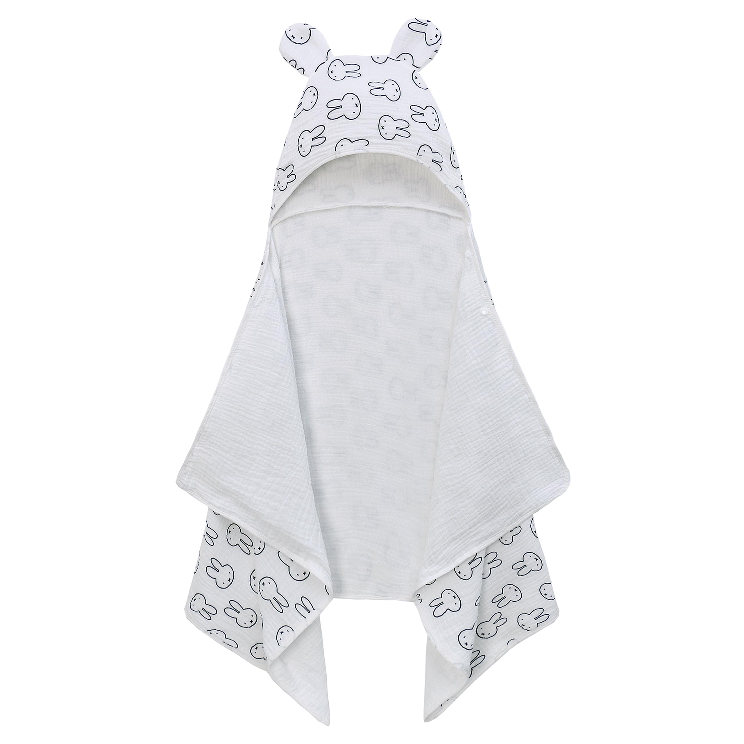 Baby-Badetuch mit Kapuze, 100% Baumwolle, besonders weich und saugfähig, große Größe 70 x 140 cm, Baby-Essentials-Badetuch für Neugeborene, Kleinkinder, Jungen und Mädchen