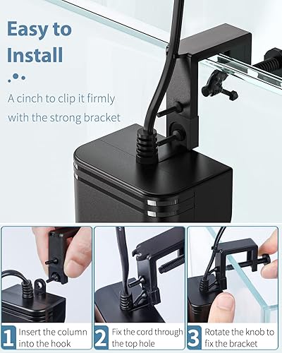 Miniatura 5 de Kit de adorno de volcán para acuario Uniclife Errupción volcánica con mini bomba de aire, foco LED rojo, piedra de aire burbujeador, tubo de línea