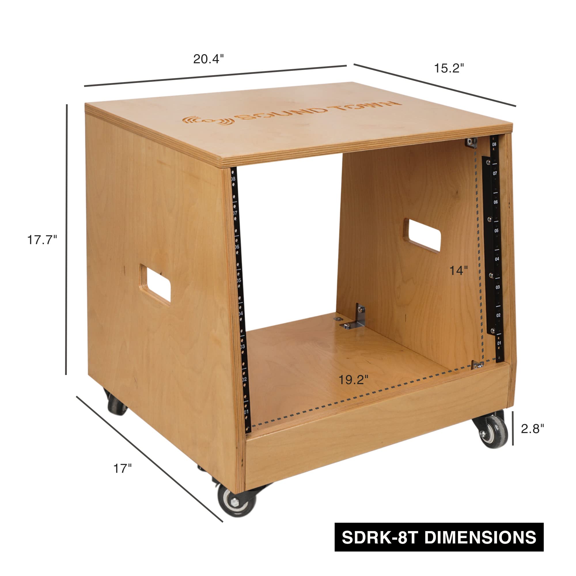 Amazon.com: Sound Town DIY Solid Baltic Birch Plywood Slanted 8U