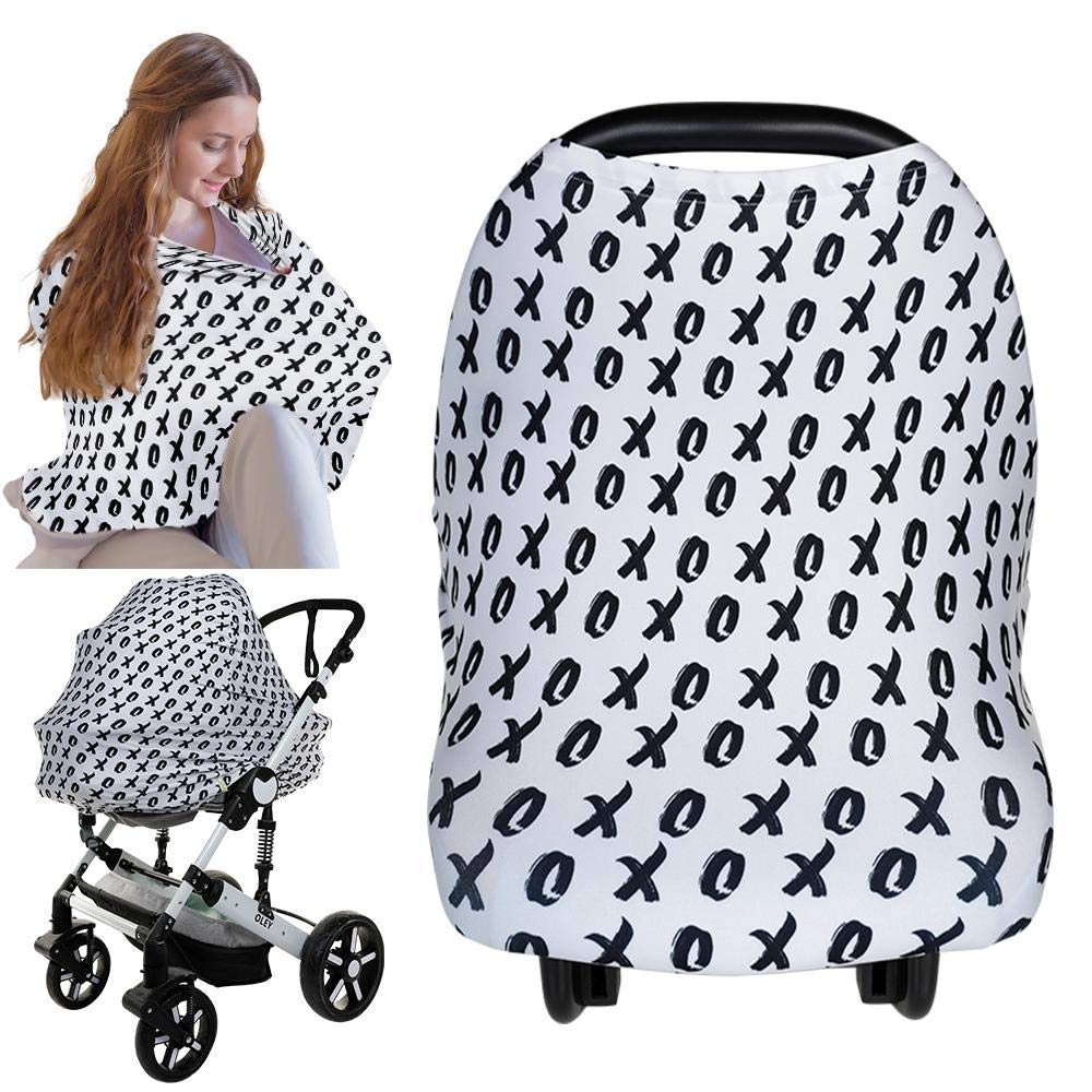 Autositzverdeck - Baby-Autositzverdeck Keababies - all-in-1 Stillverdecke - Baby-Autositzverdecke für Jungen, Mädchen - Kinderwagenverdecke - Einkaufswagenverdecke (XOXO)