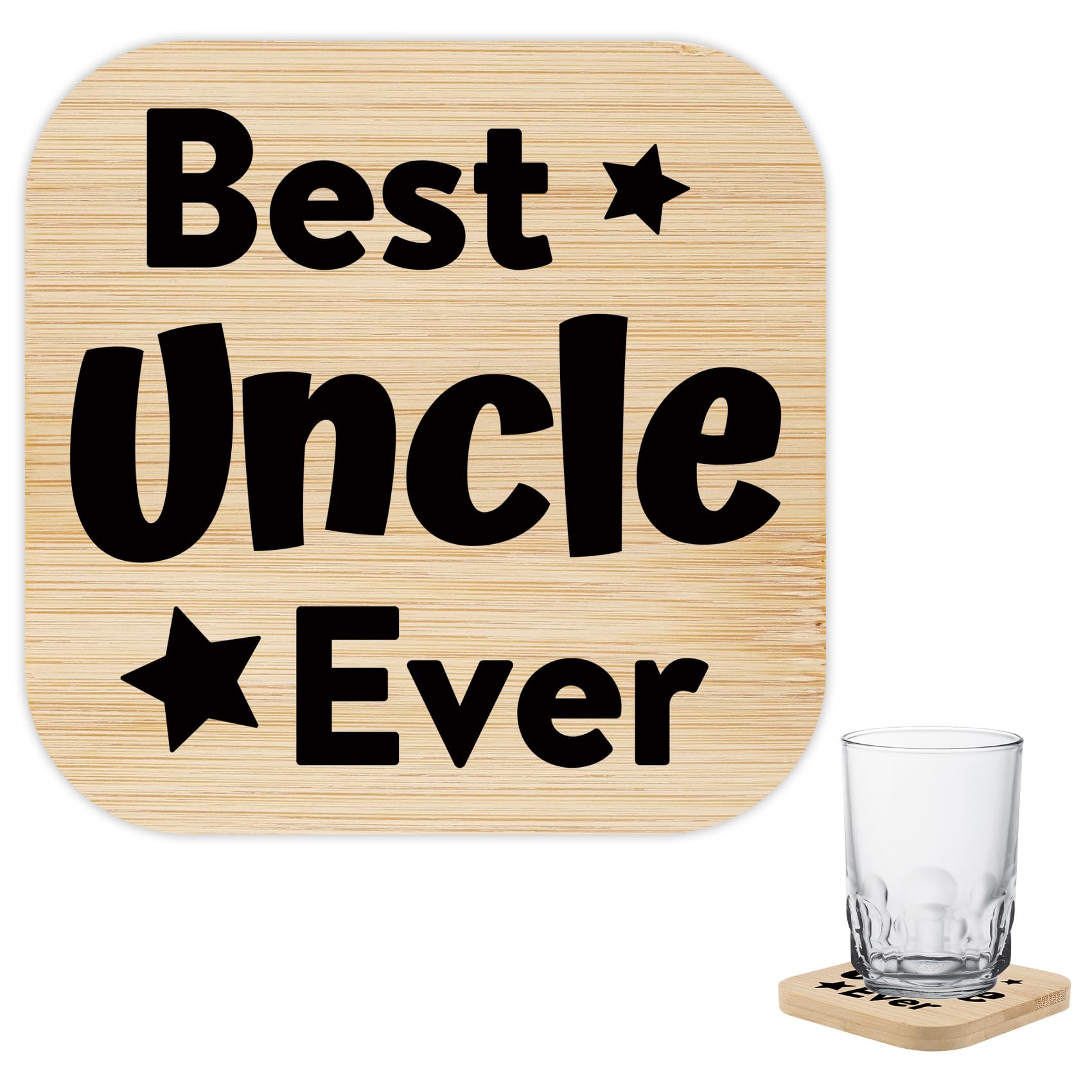 Koudindg Uncle Gifts for Fathers Day,Best Uncle Gifts,Birthday Presents for Uncles,Coasters for Uncles for Fathers Day Birthday Retirement Thanksgiving New Year
