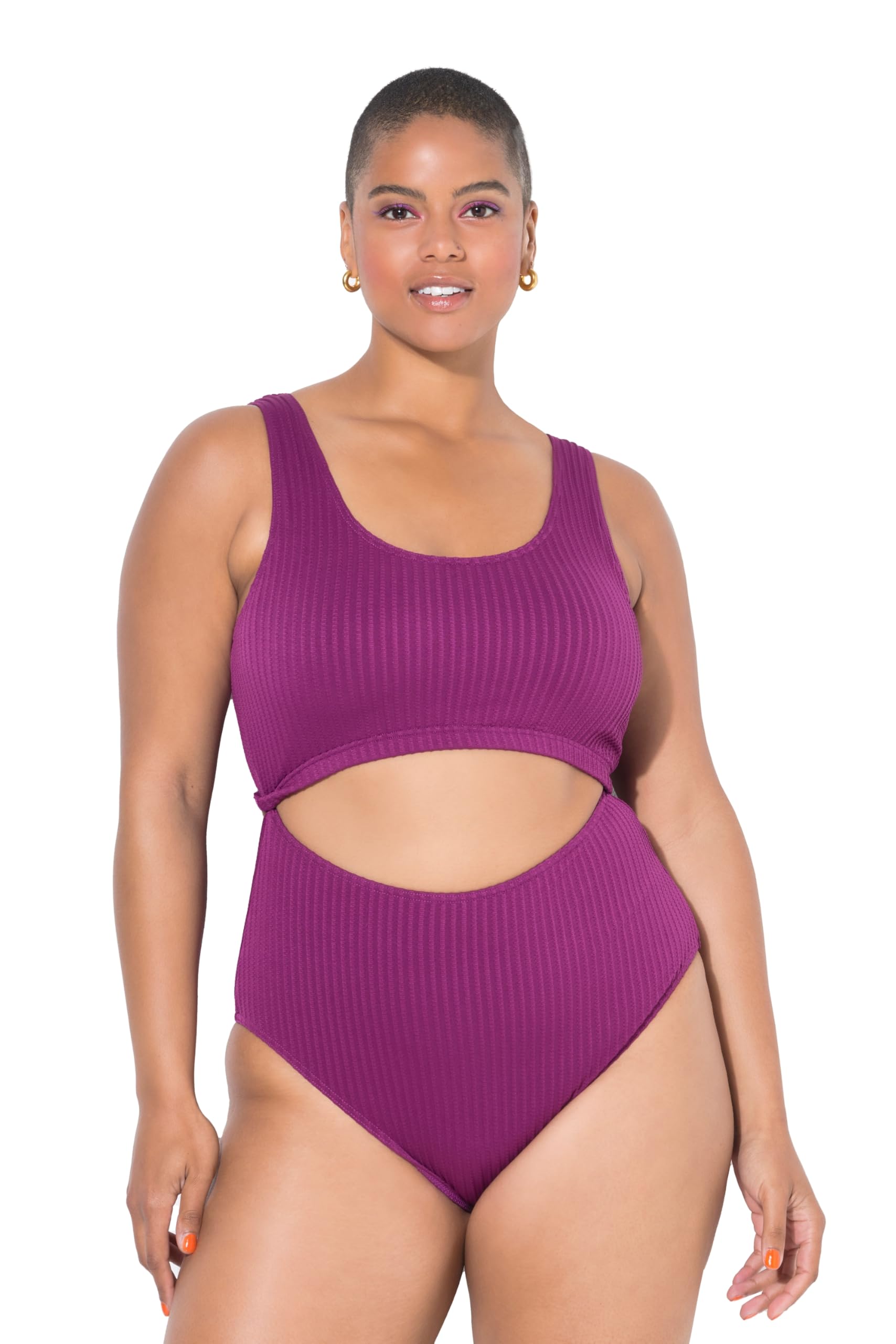 Studio Untold Damen große Größen Übergrößen Plus Size Badeanzug, Softcups, Bikini-Optik, Shaping 828237