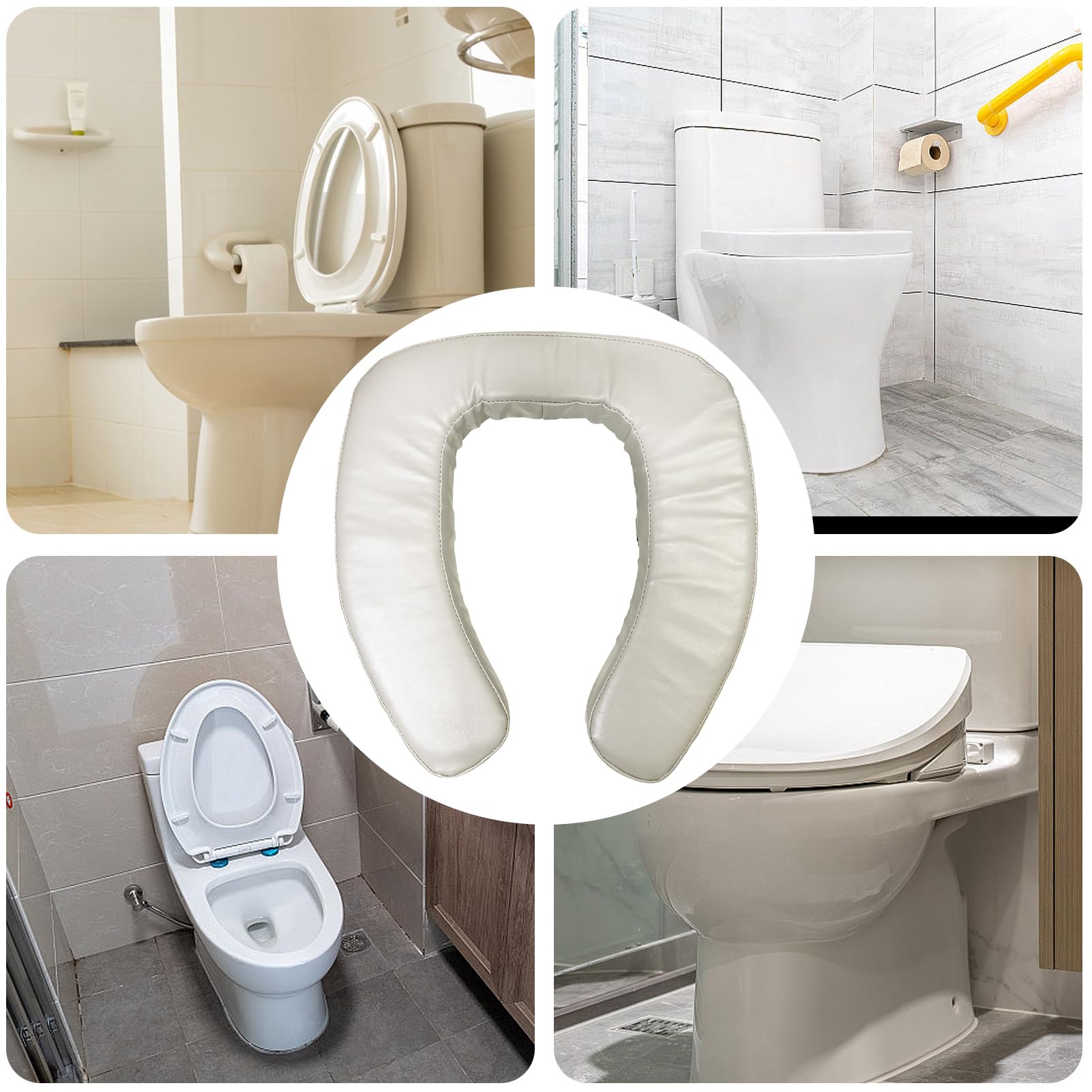 Weiche Toilettensitzerhöhung 5cm, wasserdichtes WC-Sitzkissen aus hochdichtem Schaumstoff, universelle Sitzerhöhung für Senioren & nach Hüft-OP, bequeme Aufstehhilfe
