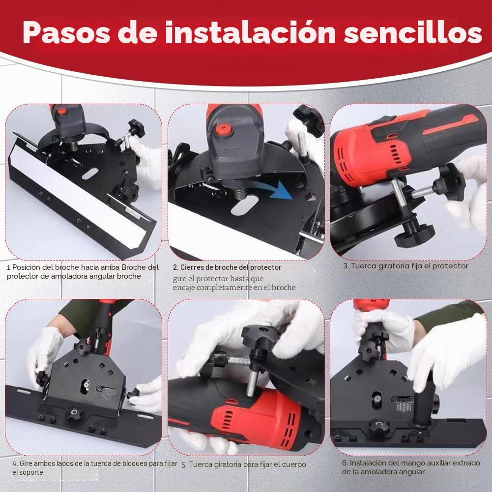 Cortador de azulejos de 45 grados para 115/125 mm, soporte para amoladora angular para azulejos, cortador de cantos en ángulo