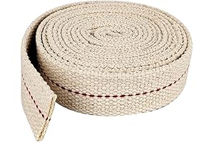 1 Roll of Flat Oil Lamp Wicks - 1 Inch Width x 6.5 Feet