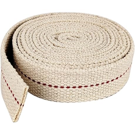 1 Roll of Flat Oil Lamp Wicks - 1 Inch Width x 6.5 Feet