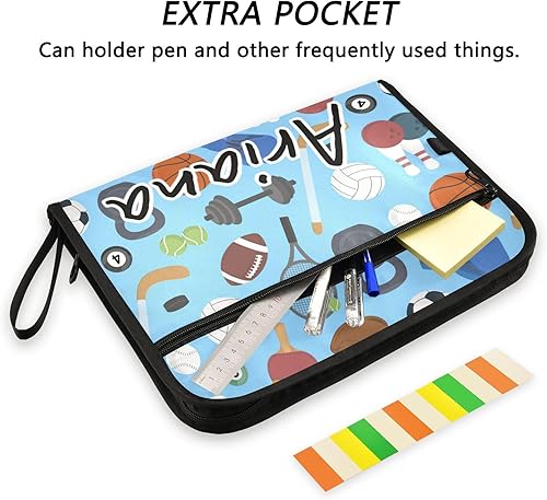 Miniatura 2 de Custom Sports Balls Game Expanding File Folders 13 Pockets Accordion File Folder with Labels Personalized Document Folder for Students Teachers