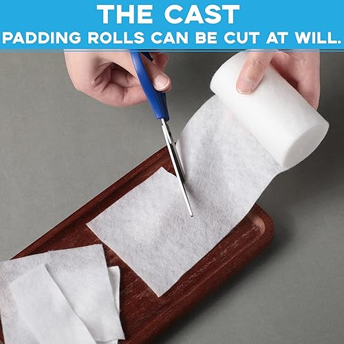 Miniatura 10 de Treela Paquete individual de 24 rollos de acolchado fundido, rollo de envoltura con yeso de tela suave para Halloween, vendaje, proyectos de arte