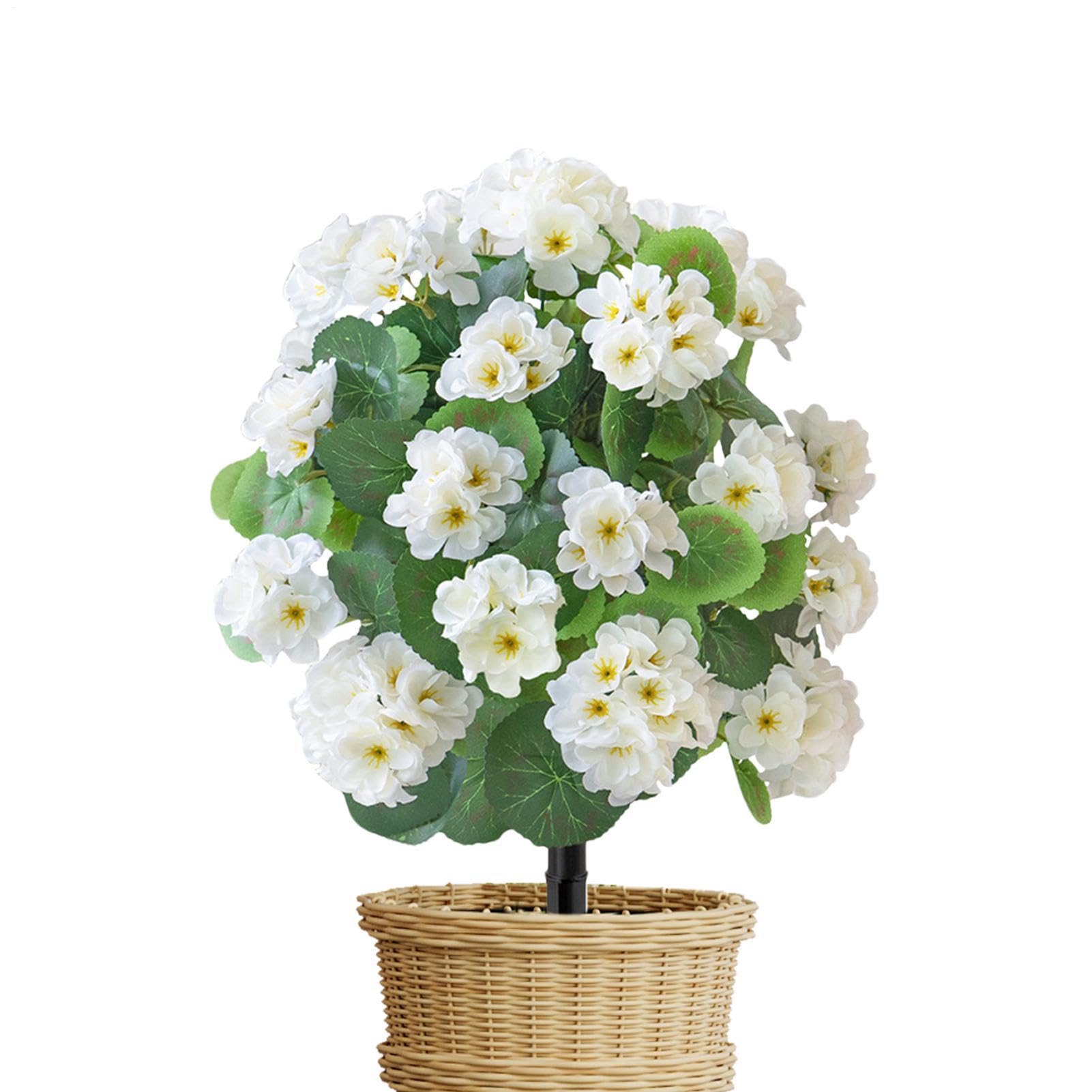 Fleurs artificielles extérieur jardin : piquets bégonia pour pelouse et balcon