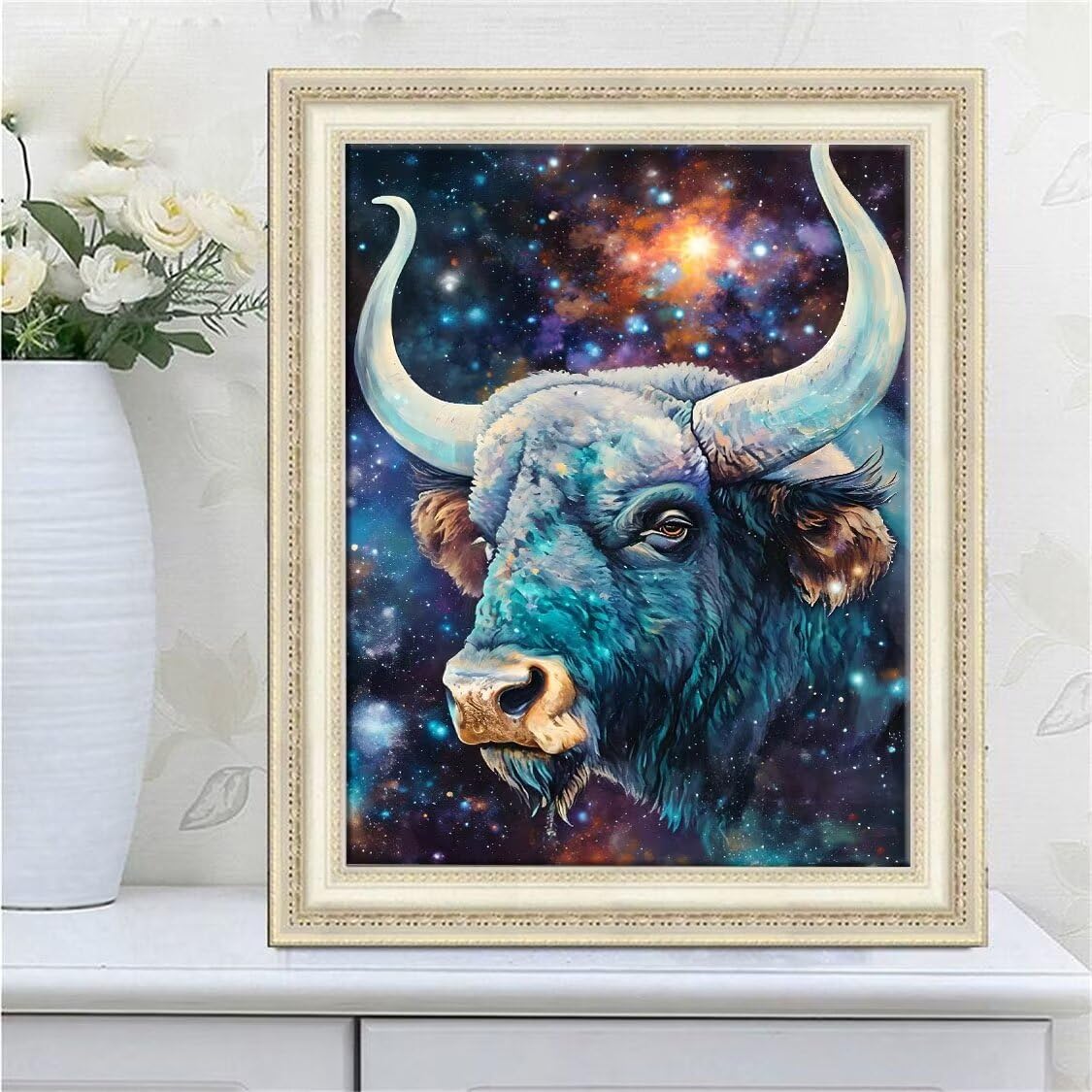 DIY 5D diamentowy obraz, sztuka diamentowa, bawół, zestawy dla dorosłych, sztuka ze strasu, haft, artykuły rzemieślnicze, dla dzieci i dorosłych, idealna dekoracja ścienna do domu, prezenty, 100 x 130
