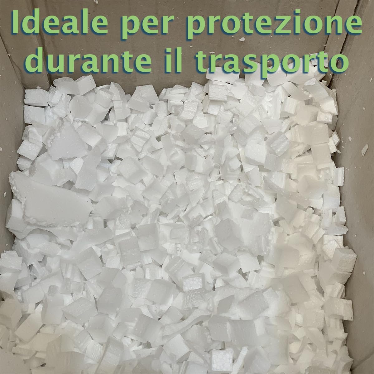 Sicignano Trucioli di Polistirolo Espanso Sacco da 4,4 kg Cad. (Circa 220L), Leggero e Ammortizzante Truciolato Ideale per Imballaggi, Riempimenti, Protezione Oggetti e Lavori Creativi