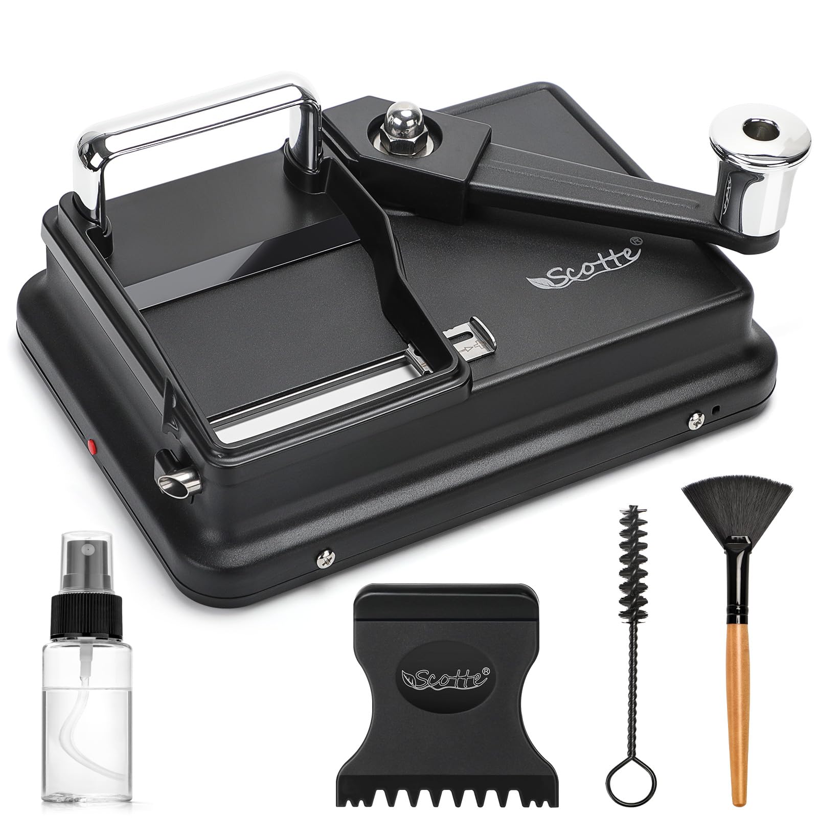 Scotte Cigarette Rolling Machine Manual Cigarettes/Tobacco Injecter 8mm Diameter Tube Making 80-100mm Lengths of Cigarrettes (Black)