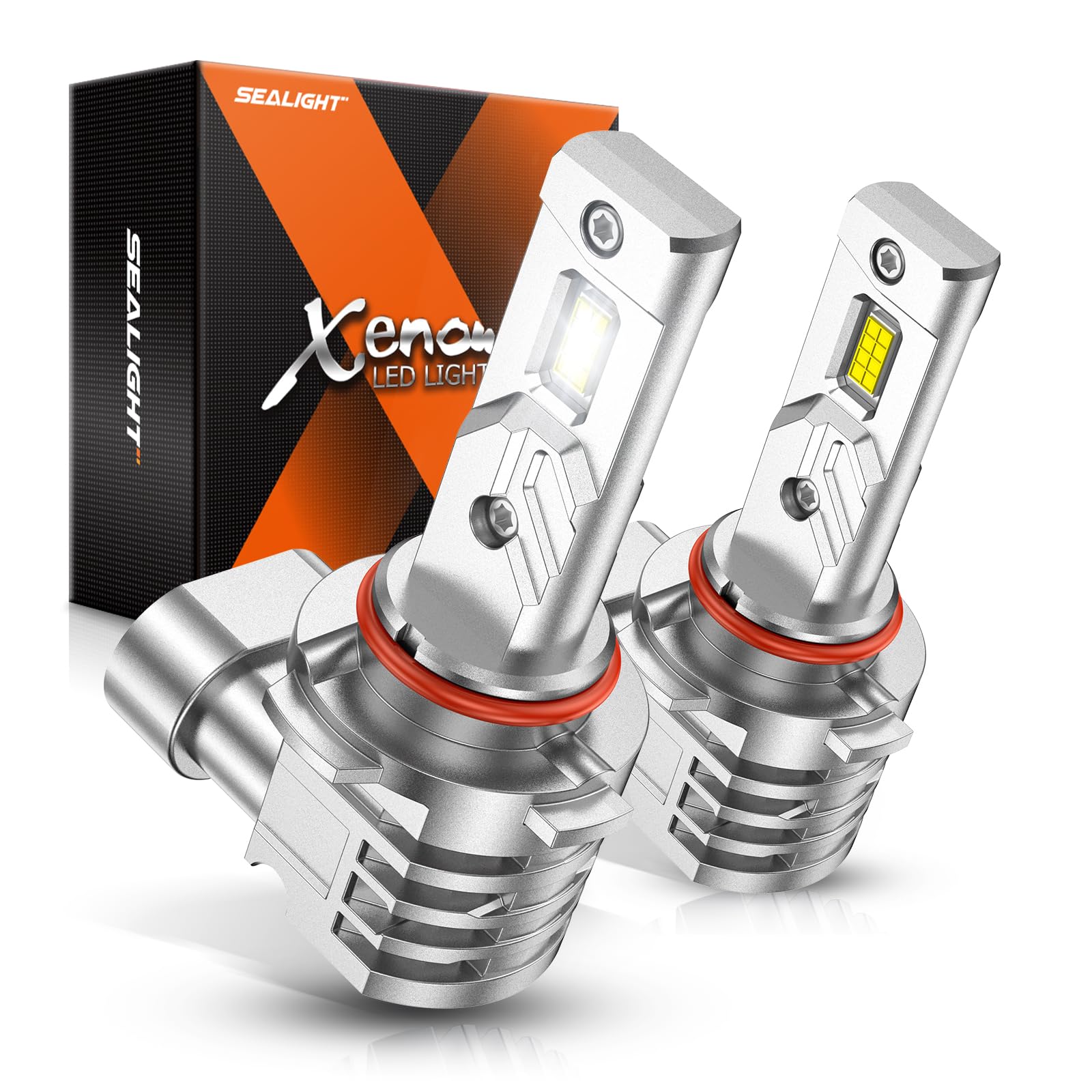 SEALIGHT 9145 H10 LED Fog Light Bulbs 16000LM Brightness, 9140 9145 Fog Lights LED 6000K White Strong Penetration, 2025 Upgrade Liquid-cooled Copper Tubing H10 Fog Lights, Pack of 2