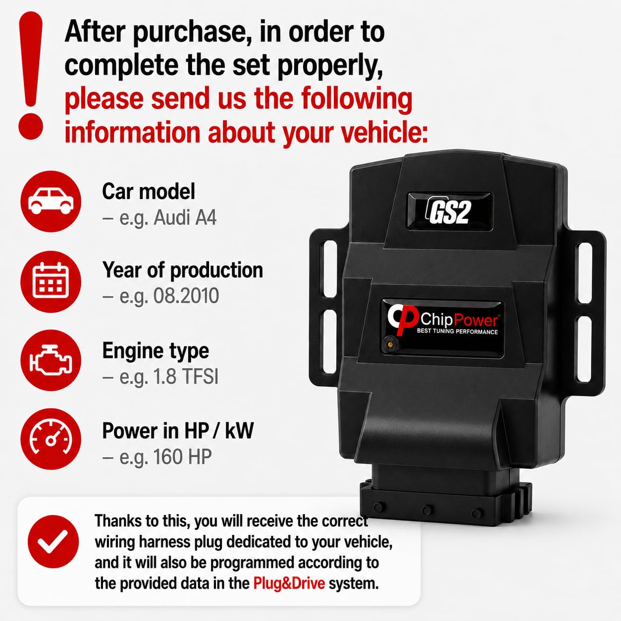 Centralina Aggiuntiva GS2 per Pilot II/III per motori a benzina | Fino al 20% di potenza in più per Honda Benzina Montaggio facile senza attrezzi nessuna modifica ECU Guida QR Plug&Play