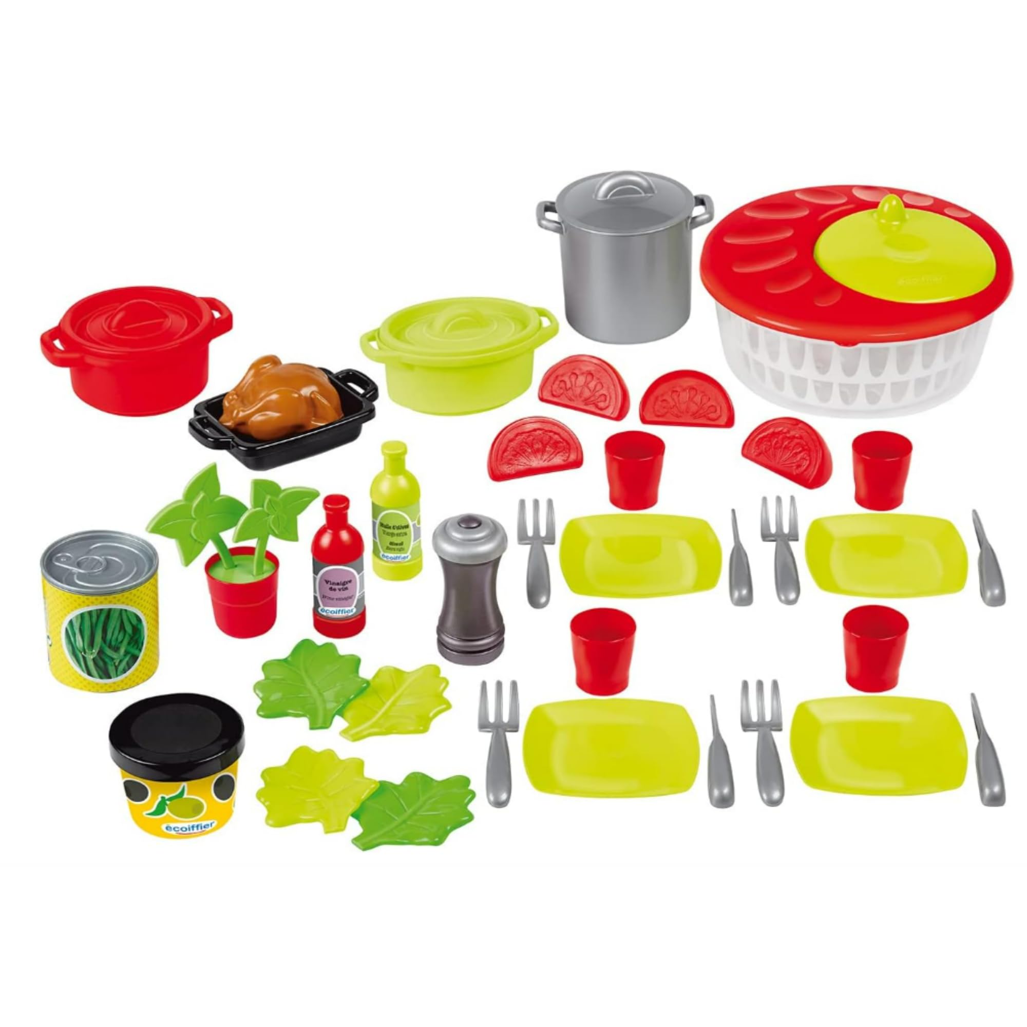 Jouets Ecoiffier - 2521 - Coffret cooking - Jeu d'imitation - Dès 18 Mois - Fabriqué en France