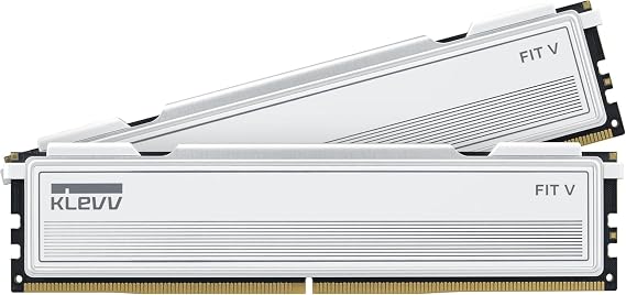 KLEVV FIT V DDR5 32GB (2X 16GB) 6000MH/z CL28 Gaming Memory RAM kit XMP 3.0 Non-RGB High Performance Overclocking 28-36-36-76, Game Faster with Ultra-Low CL28
