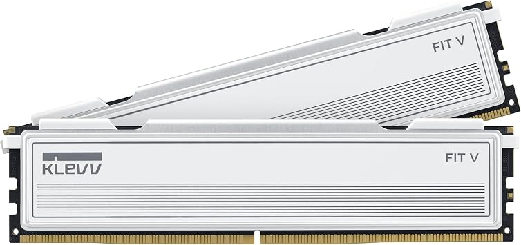 KLEVV FIT V DDR5 32GB 2X 16GB 6000MH/z CL28 Gaming Memory RAM kit XMP 3.0 Non-RGB High Performance Overclocking 28-36-36-76, Game Faster with Ultra-Low CL28