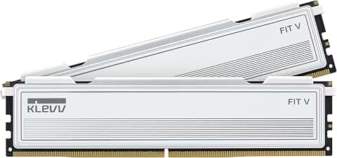 KLEVV FIT V 32 Go (2x16 Go) DDR5 Gaming RAM 6000MHz PC5-48000 Non tamponné Non ECC 1,35 V CL28 Kit de modules mémoire — Jouez Plus Vite avec Un CL28 Ultra Bas
