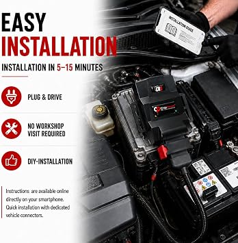Chip Tuning ChipPower Box CRS compatible with Ford Kuga Mk2 II 1.5 2.0 TDCi 2012-2019 Tuningbox with Plug&Drive Diesel ChipBox with the assigned plugin Performance