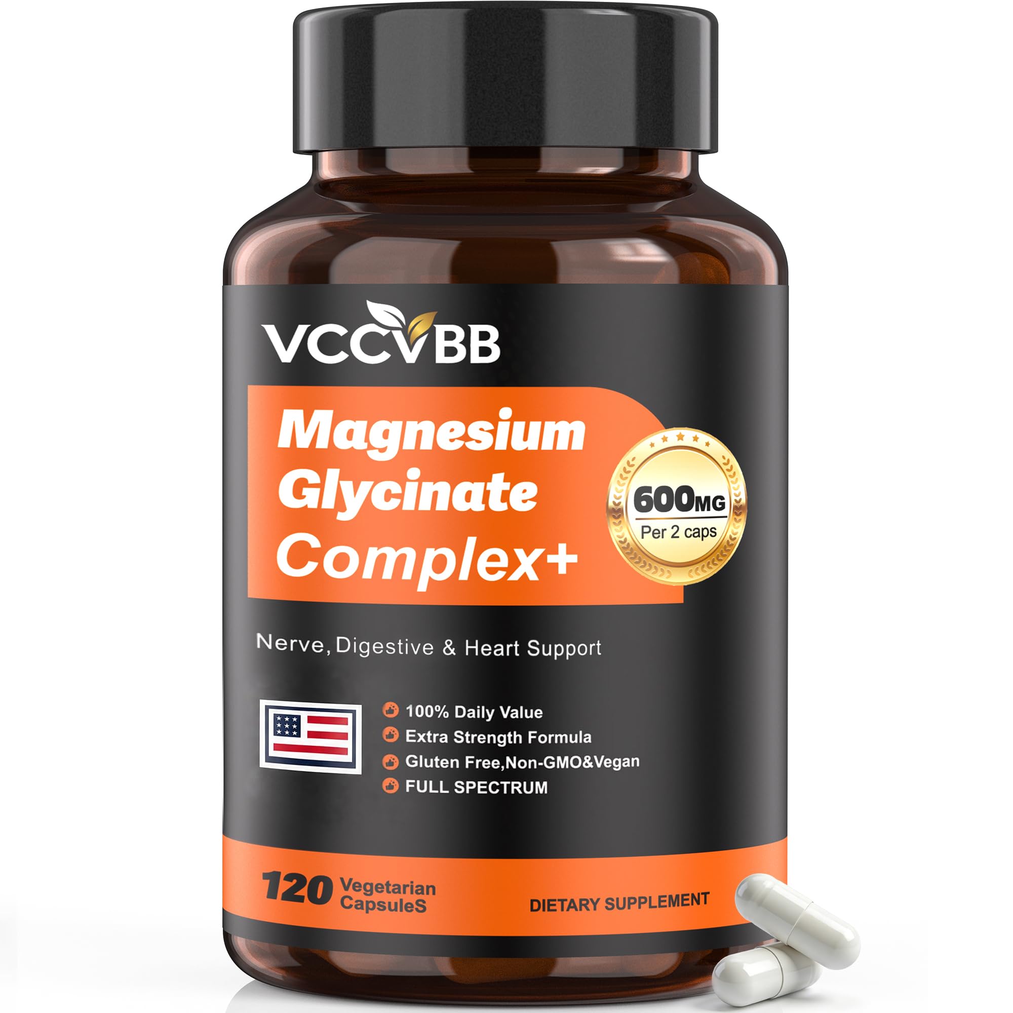 Magnesium Complex for Women & Men, 600mg 12-in-1 Magnesium Glycinate