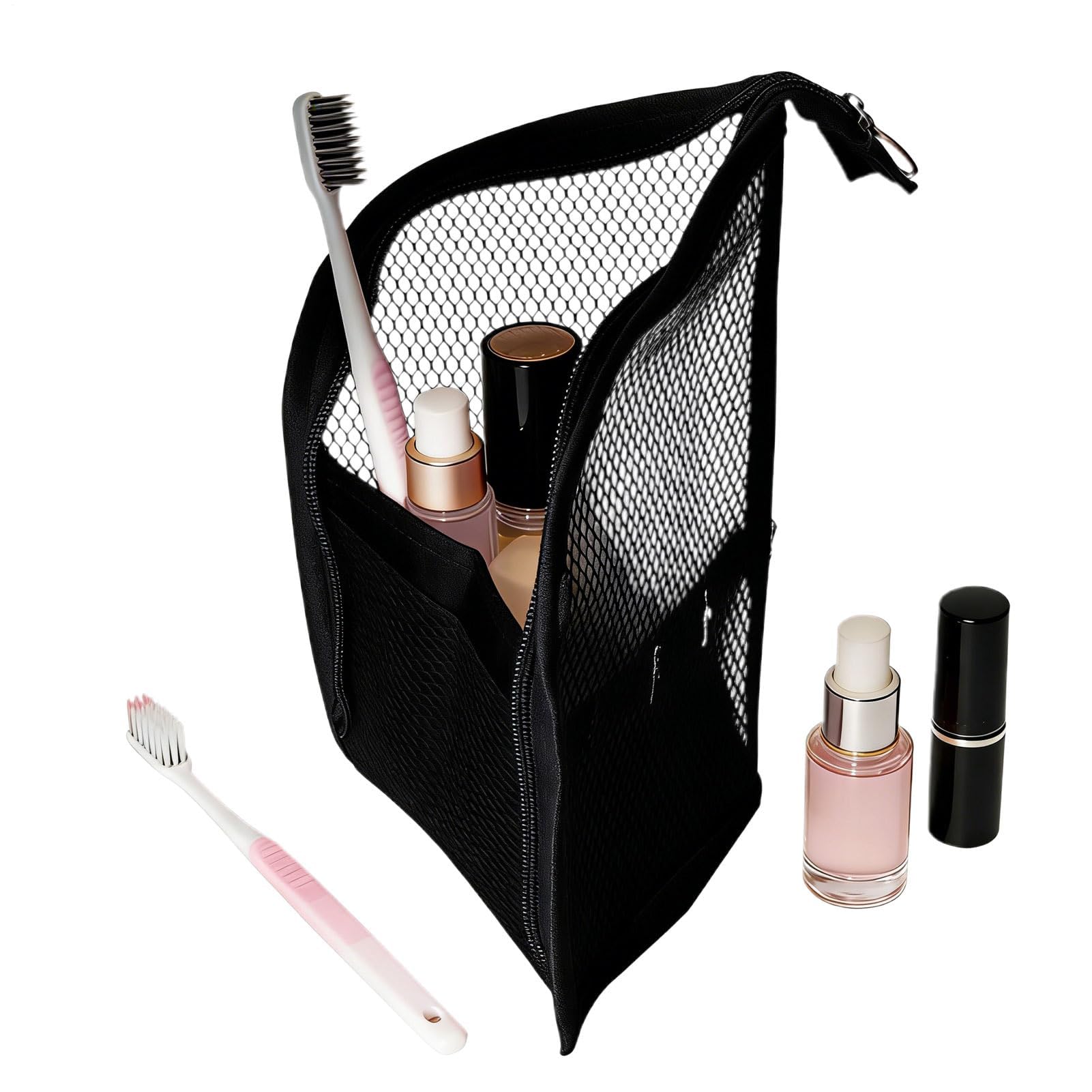 Borsa per spazzolino da denti, custodia autoportante, impermeabile, da viaggio, con porta spazzolino da denti, per penne, hotel, vacanze, viaggi su strada