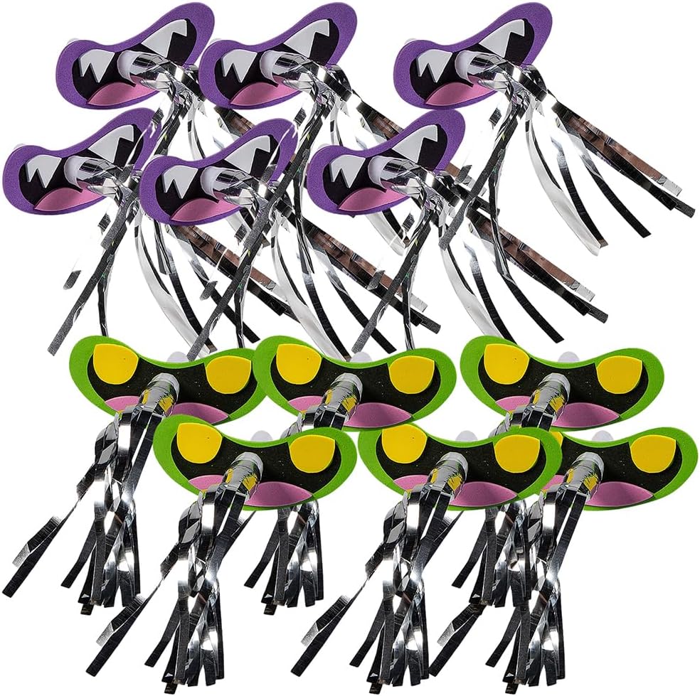 Fun Express New Year Party Monster Mouth Fringe Blowout Craft Kit - Makes 12