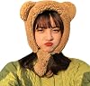 ANKOMINA Winter Cute Bear Ear Warm Hat Women Plush Earflap Beanie Hat Kids Girls Windproof Skull Cap