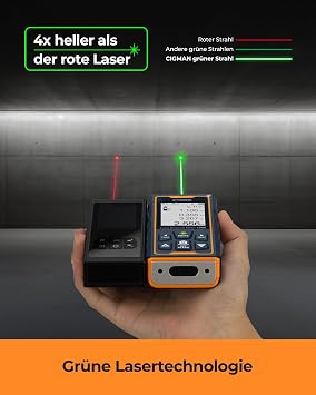 393ft Green-Beam Laser Measuring Tool and 59-inch Lightweight Adjustable Tripod